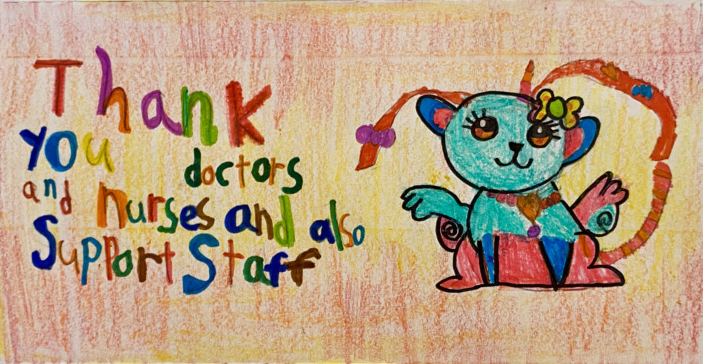 Thank You card to medical staffs Illustration